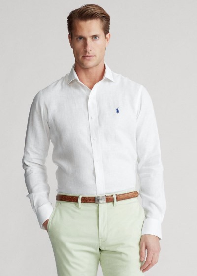 Camisa Polo Ralph Lauren Custom Fit Linen Homem 89547-TPGE